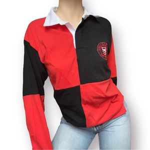 University of Essex logo red + black long sleeve - perfect for valentines
